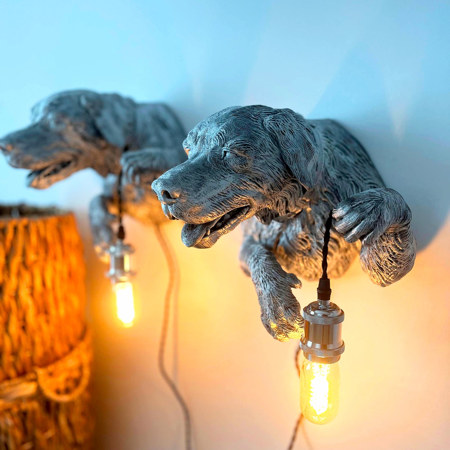 Heartwarming Labrador Wall Light - Unique Dog Head Sconce for Cozy Pet Lover Homes