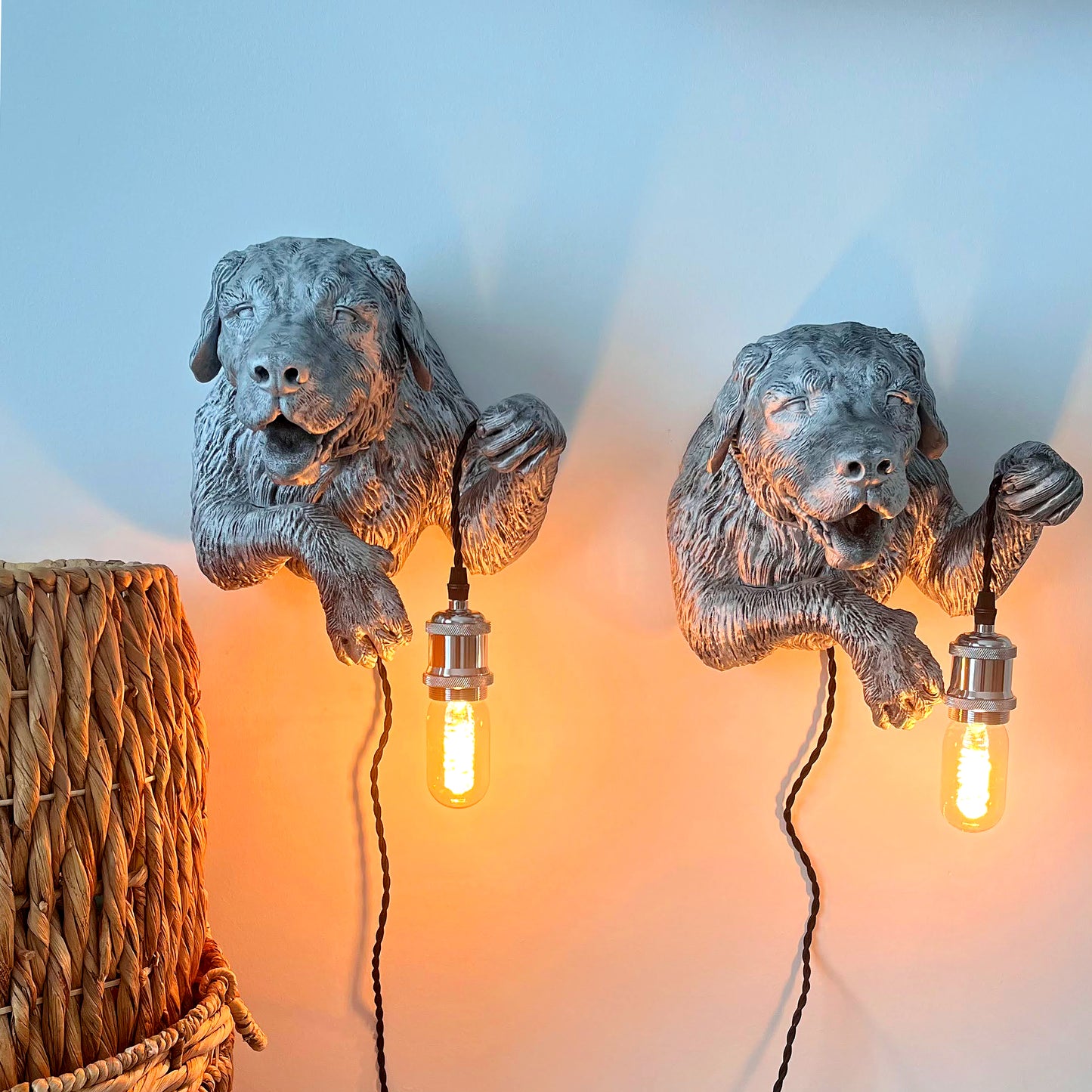 Heartwarming Labrador Wall Light - Unique Dog Head Sconce for Cozy Pet Lover Homes