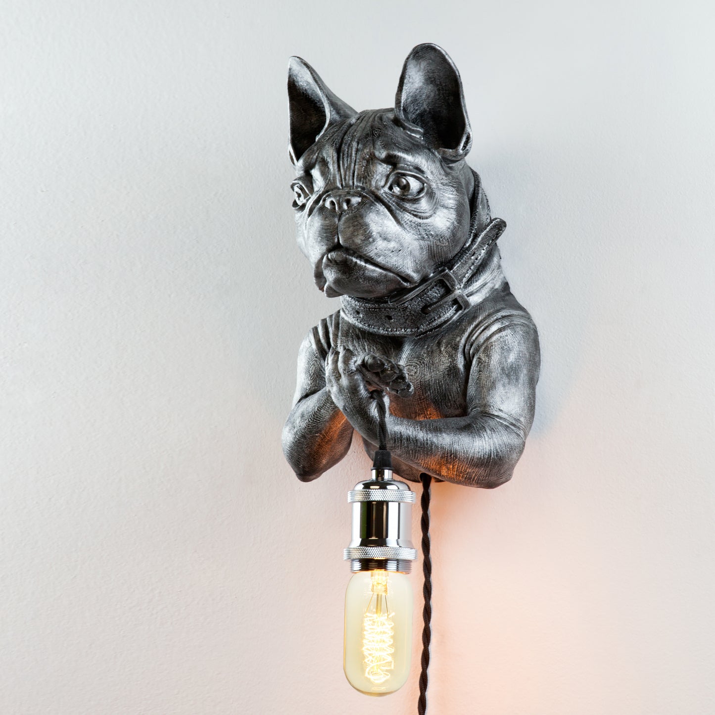 French Bulldog Wall Light - Cute Dog Head Lamp for Pet Lovers, Unique Night Light Decor