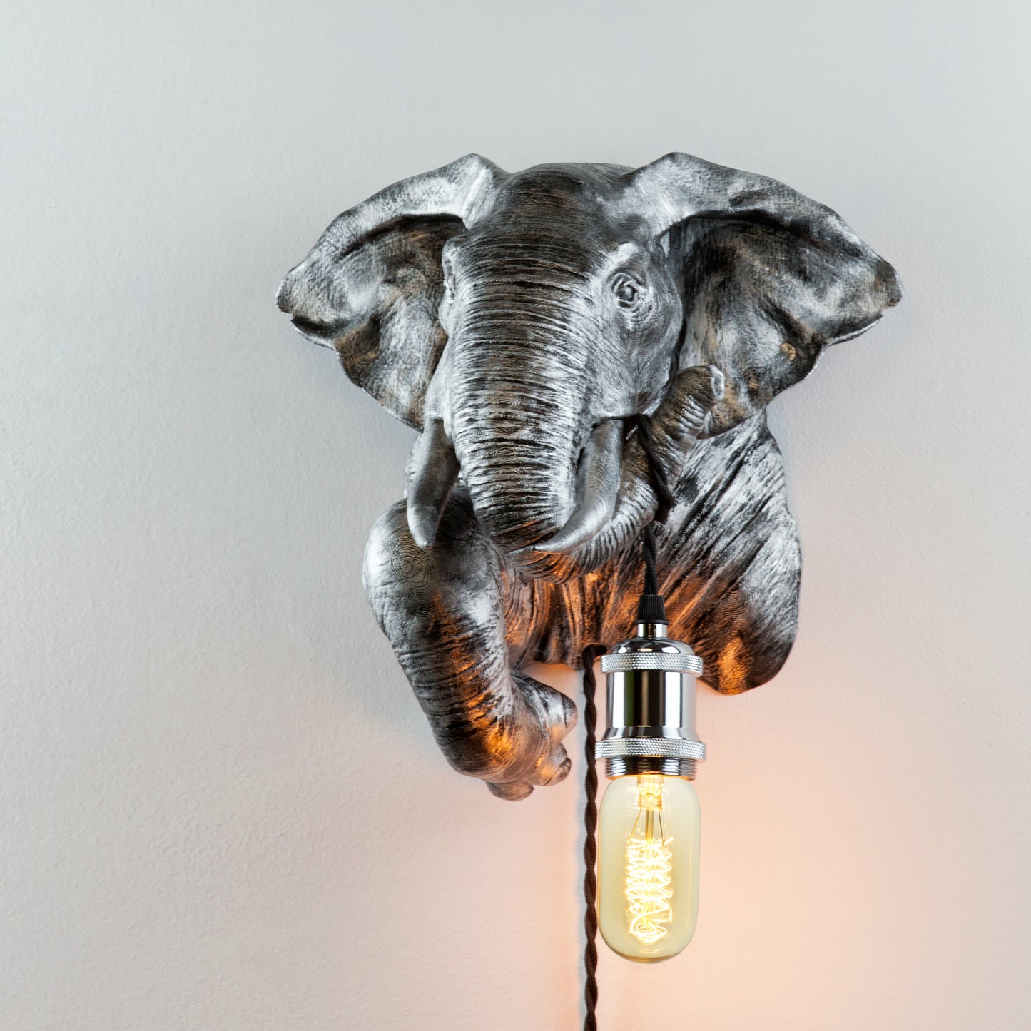 Elephant Wall Light – Majestic Elephant Head & Bust Sconce for Boho, Safari, or Cultural Decor – A Bold and Artistic Wall Accent