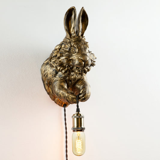 Bunny Wall Light – Cute and Whimsical Bunny Head & Bust Sconce, Easter Decor, Nurseries, or Playful Wall Accents