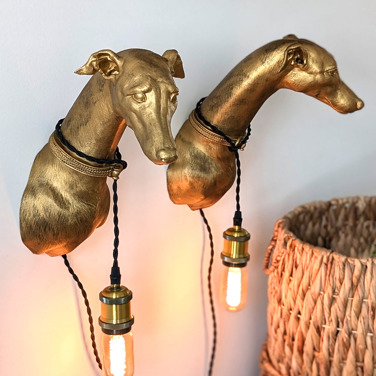 Greyhound Wall Light – Sleek and Elegant Greyhound Head & Bust Sconce for Dog Lovers, Modern Interiors, or Artistic Wall Decor