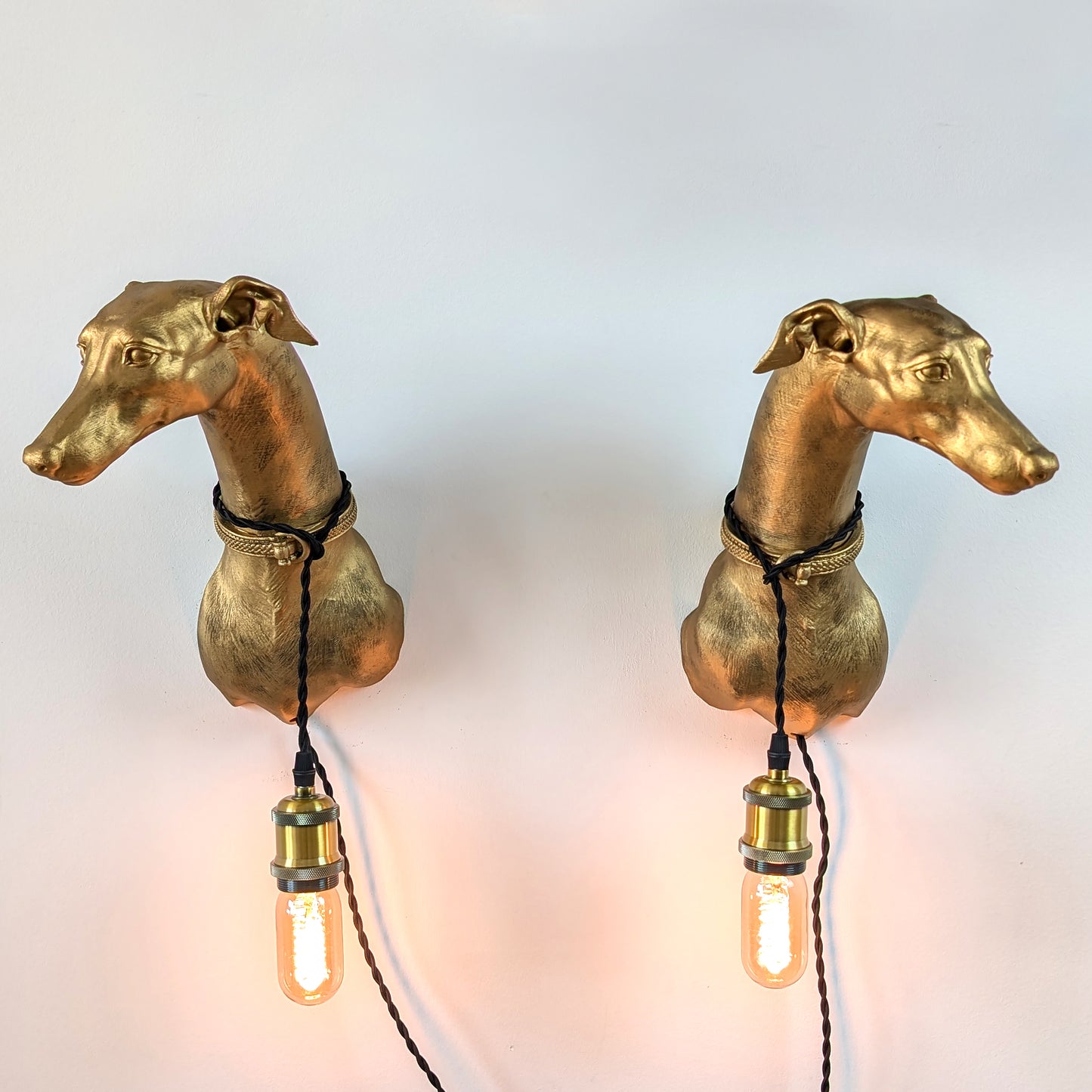 Greyhound Wall Light – Sleek and Elegant Greyhound Head & Bust Sconce for Dog Lovers, Modern Interiors, or Artistic Wall Decor