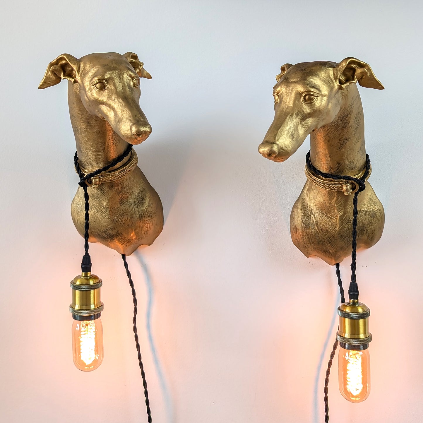 Greyhound Wall Light – Sleek and Elegant Greyhound Head & Bust Sconce for Dog Lovers, Modern Interiors, or Artistic Wall Decor