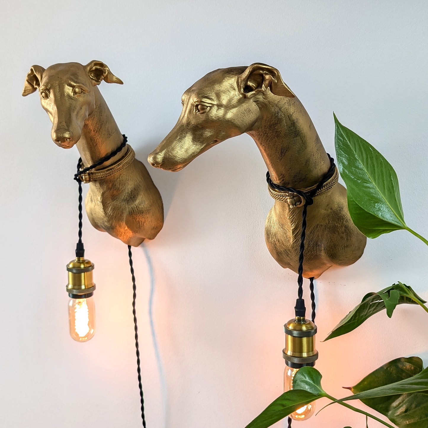 Greyhound Wall Light – Sleek and Elegant Greyhound Head & Bust Sconce for Dog Lovers, Modern Interiors, or Artistic Wall Decor