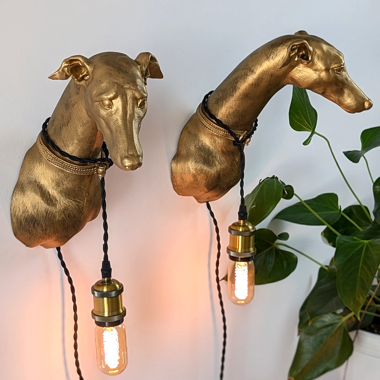 Greyhound Wall Light – Sleek and Elegant Greyhound Head & Bust Sconce for Dog Lovers, Modern Interiors, or Artistic Wall Decor